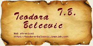 Teodora Belčević vizit kartica